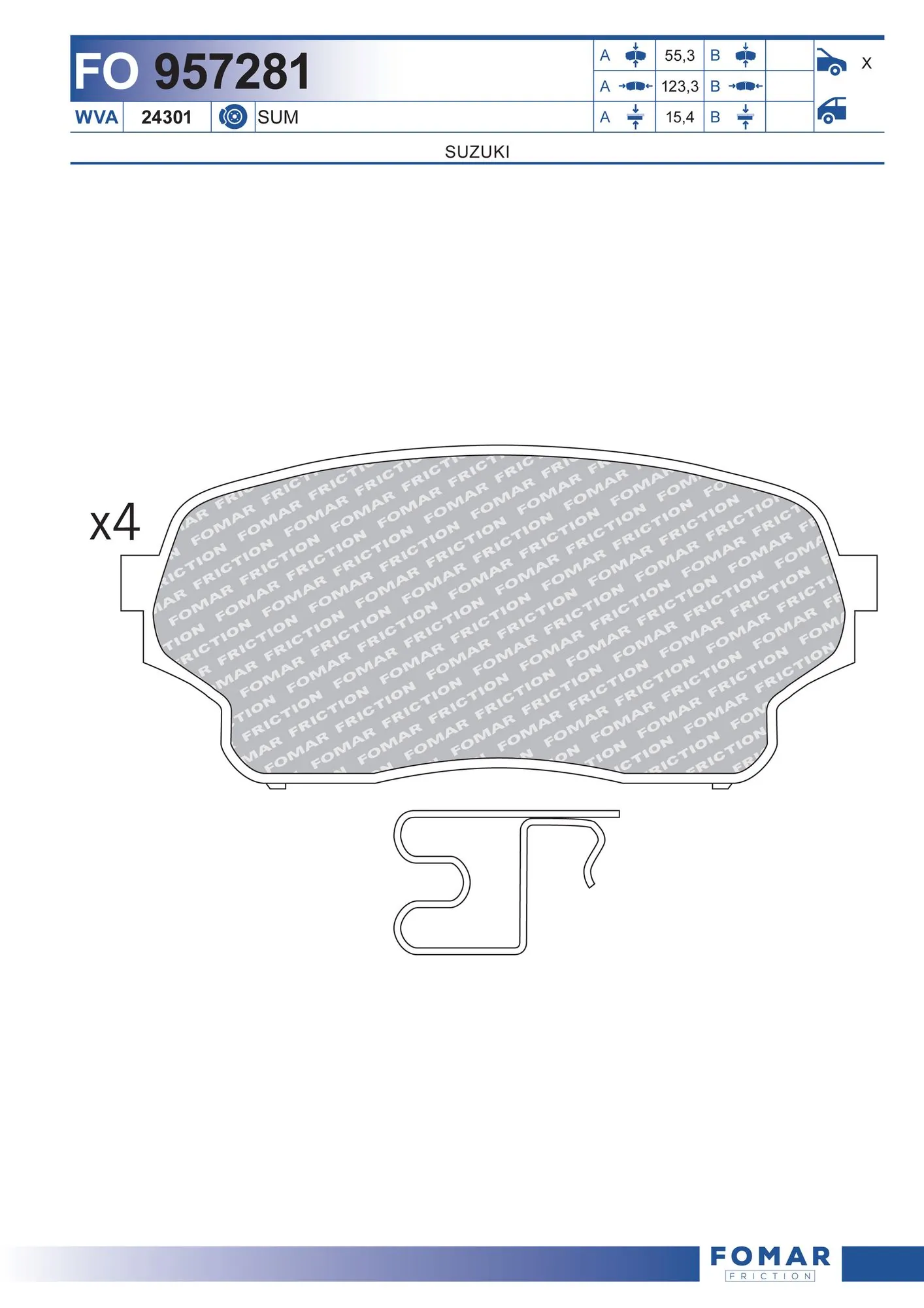 Brake Pad Set, disc brake